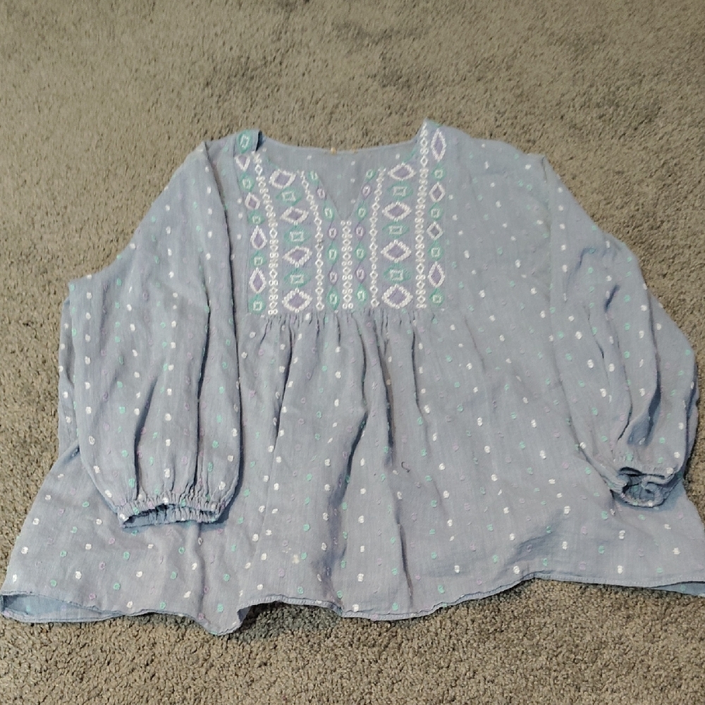 Embroidered Boho Blouse